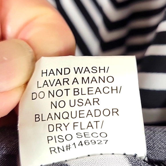 Misia Black & White Geometric Chivron Strip Tunic Size L - Picture 5 of 7